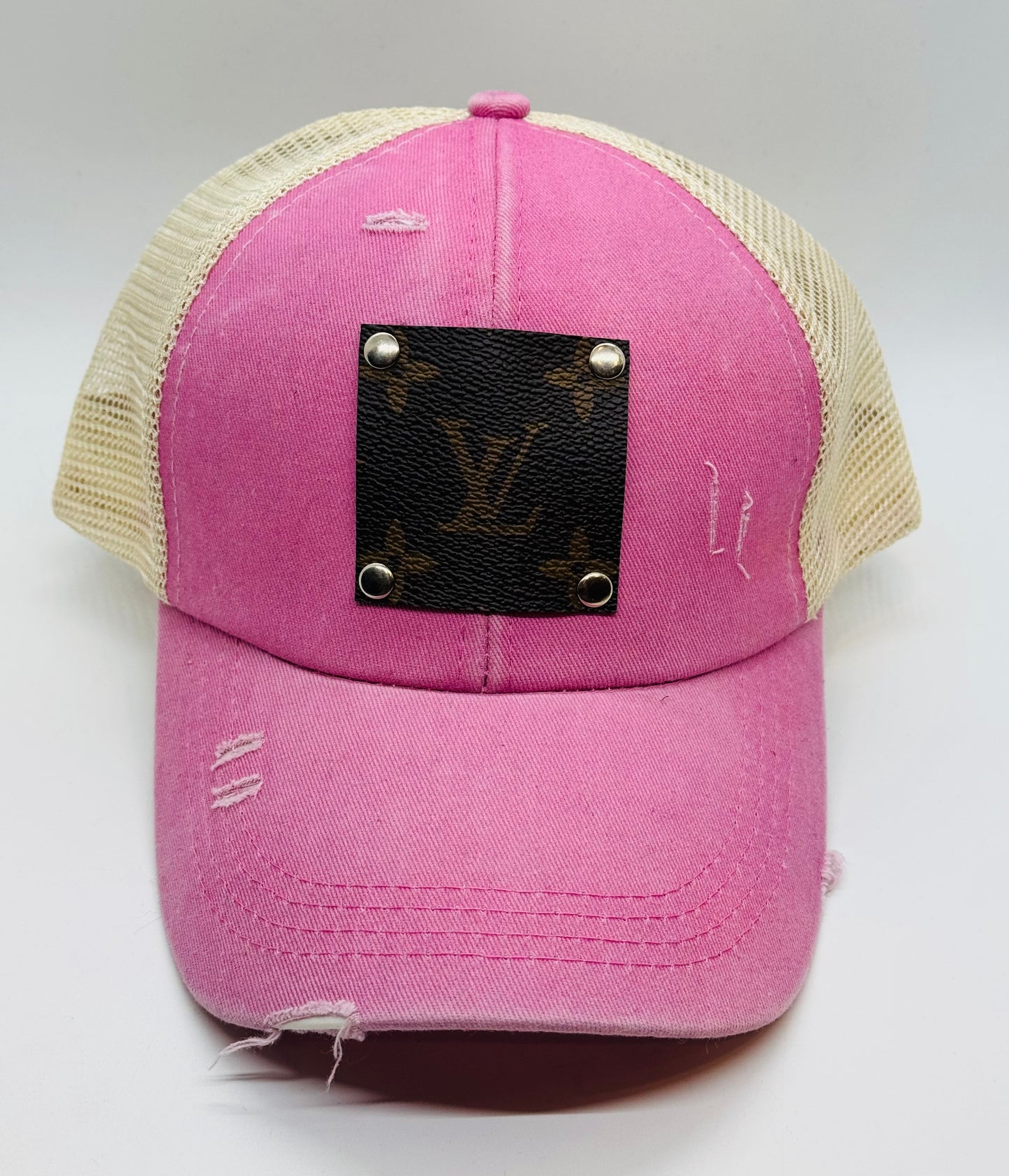 Upcycled Pink Trucker Hat