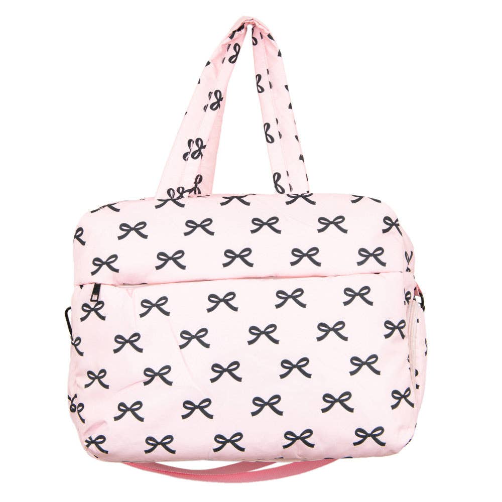 Pink Mini Bows Duffel Weekender
