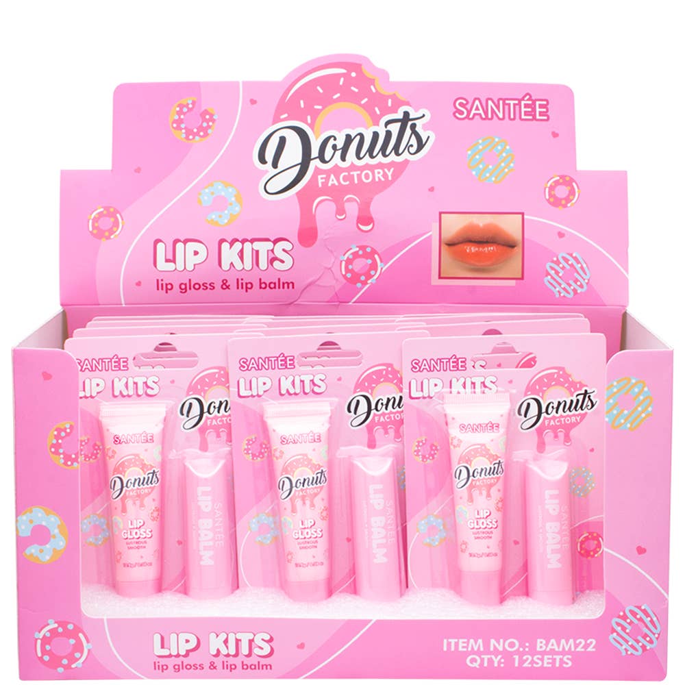 Donut Lip Gloss & Lip Balm Set