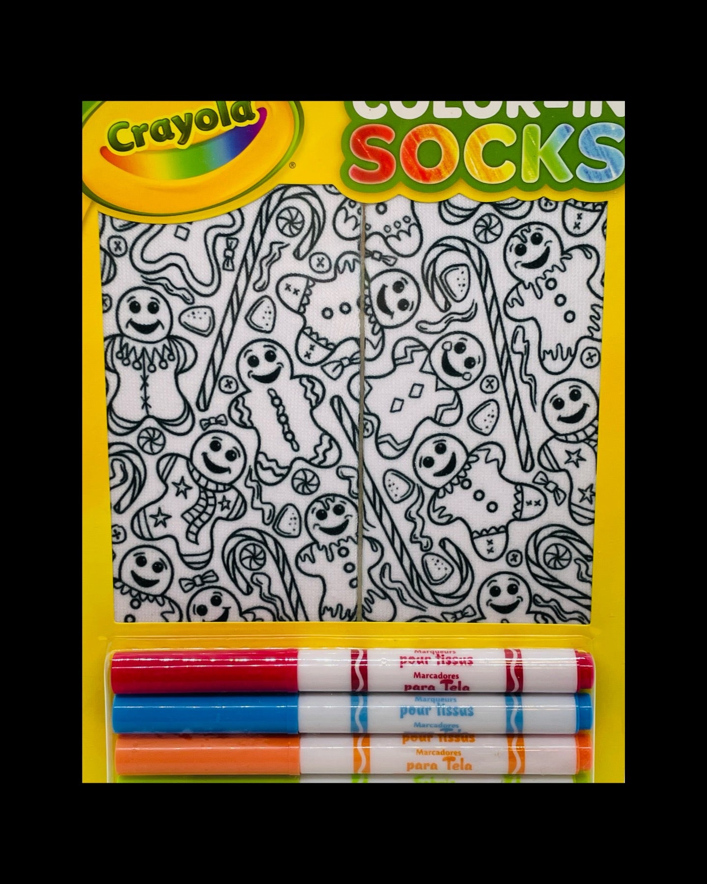 Gingerbread & Candy Cane Color in Socks