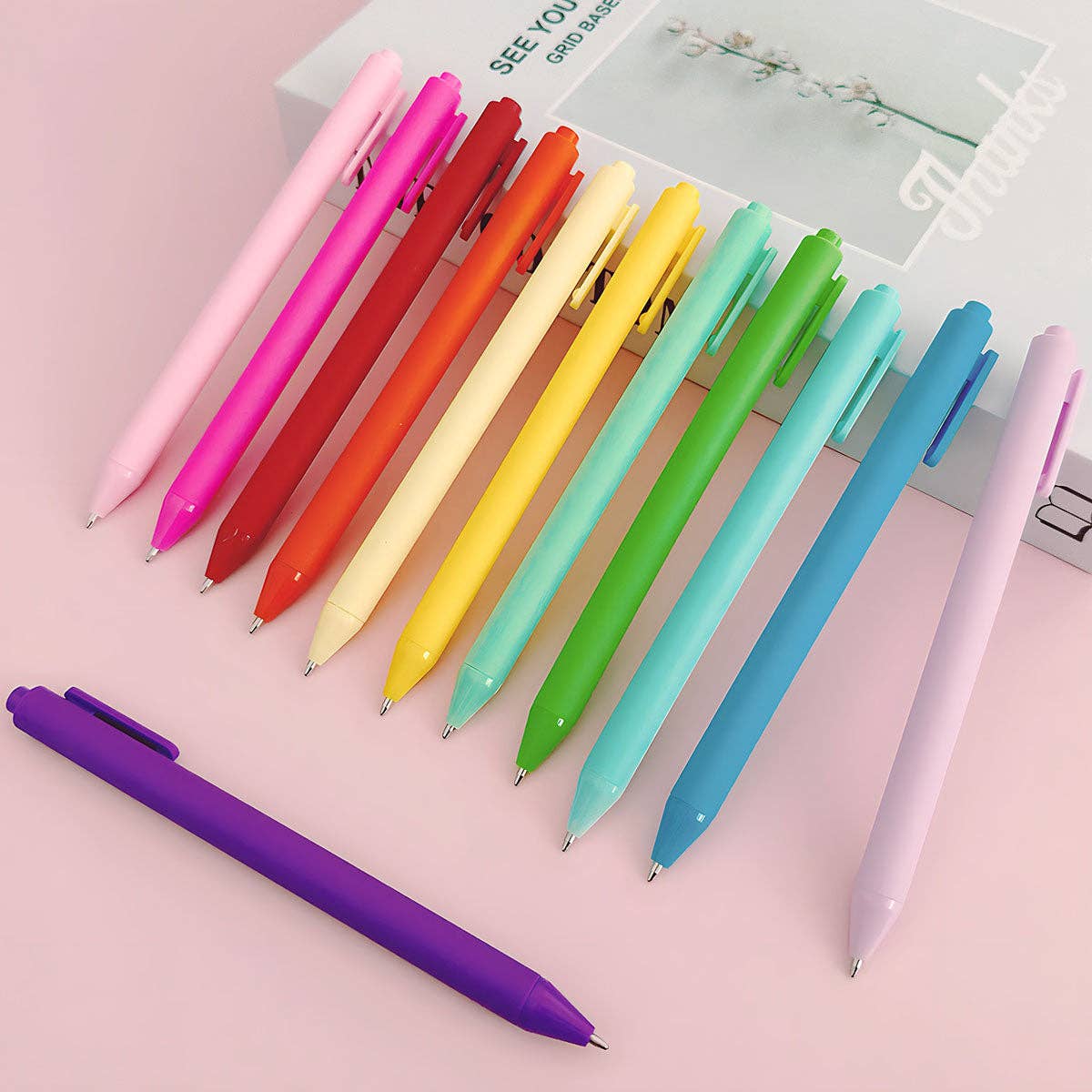 Colorful Retractable Ballpoint Pens