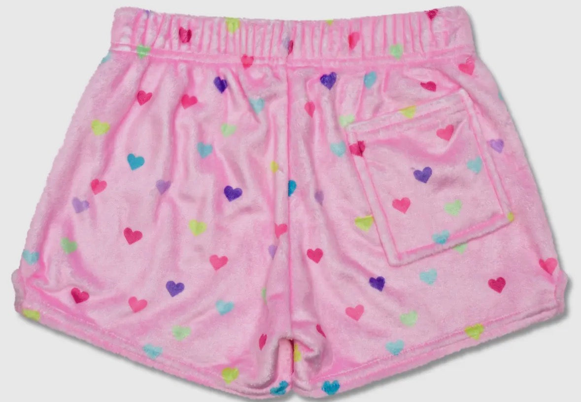 Heart Confetti Plush Shorts
