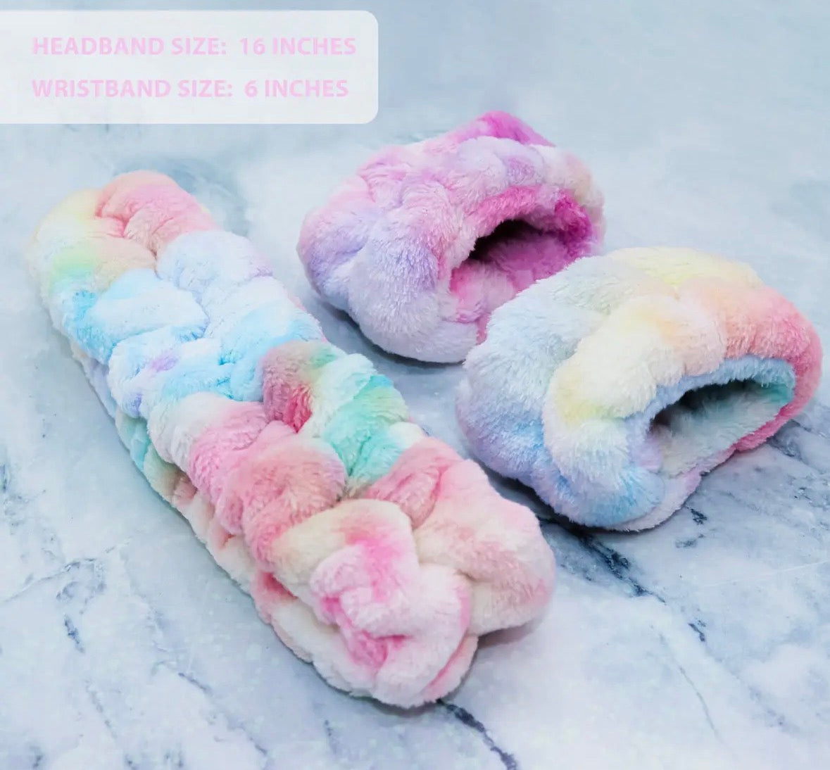 Spa Tie Dyed Headband & Wristband Set