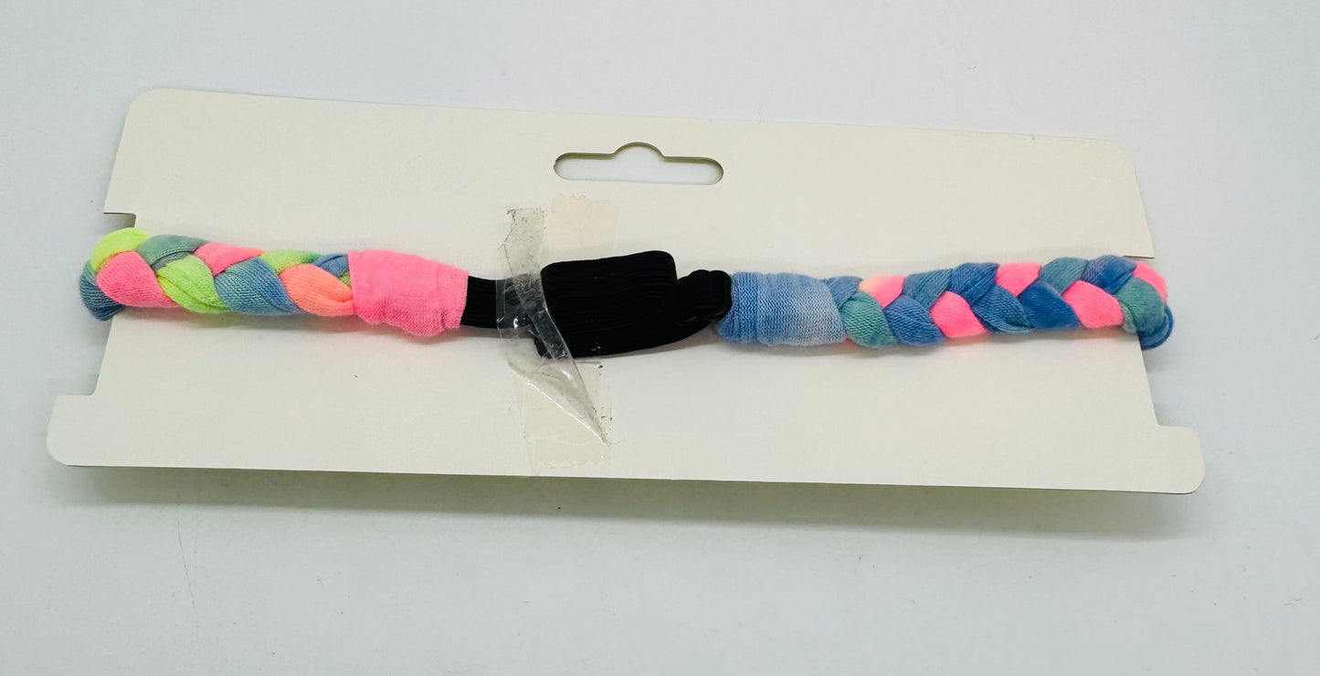 Neon braided soft elastic headband