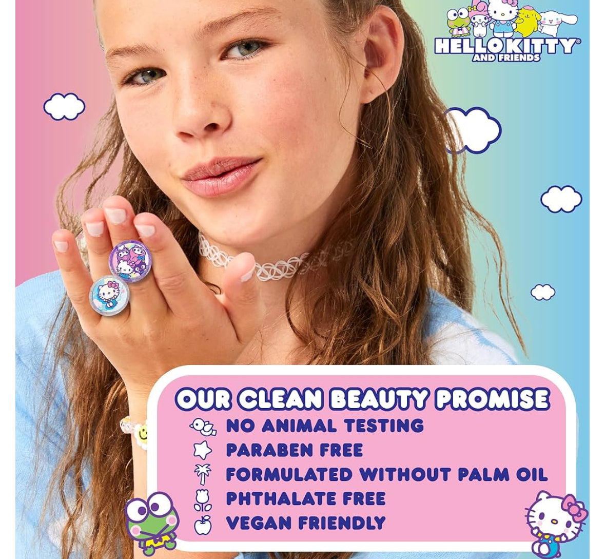 Hello Kitty Shimmer Lip Gloss Rings