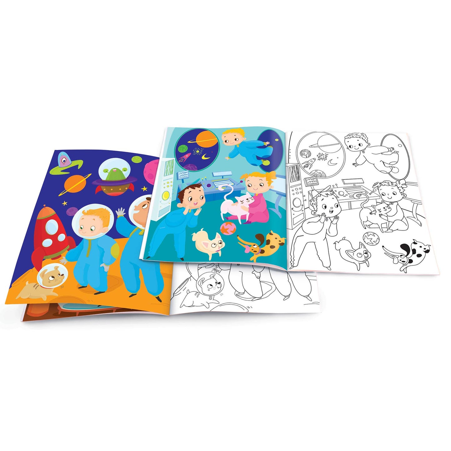 Space Adventure Dry Erase Coloring Book