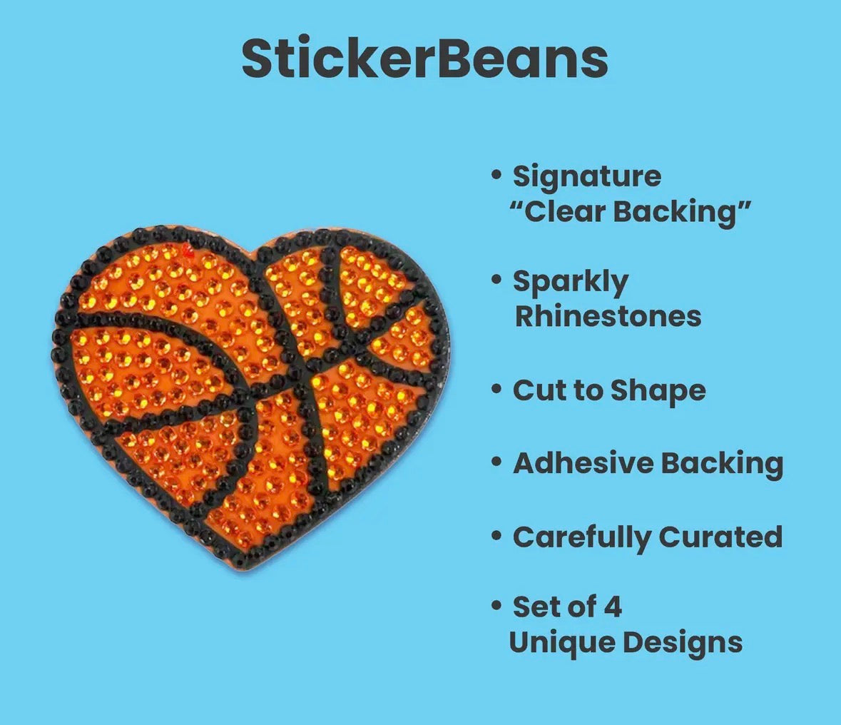 StickerBeans Sporty Set of 4 Stickers