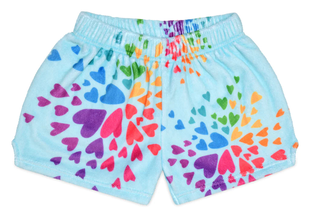 Bursting hearts plush shorts