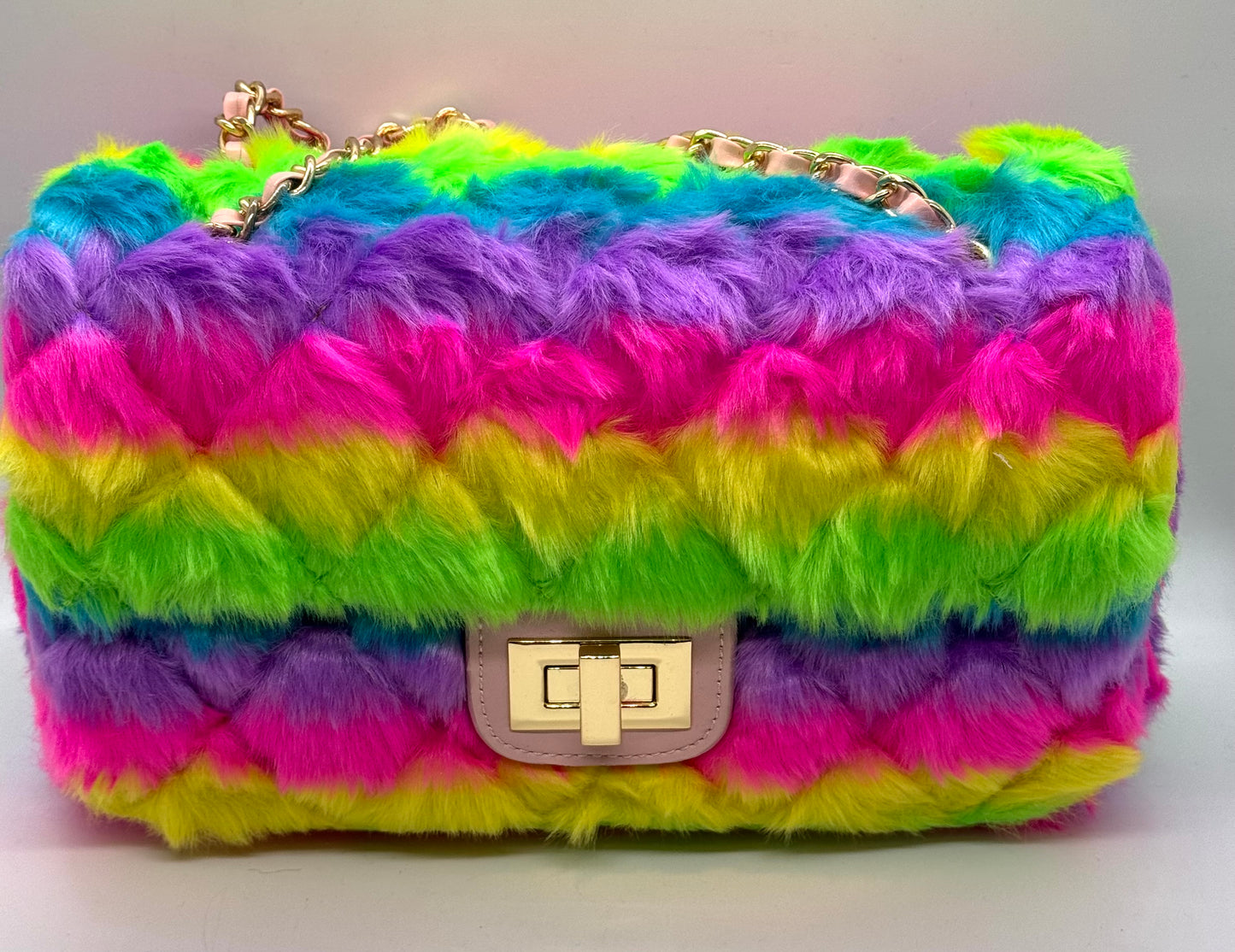 Multicolor Fur Jessie Bag XL