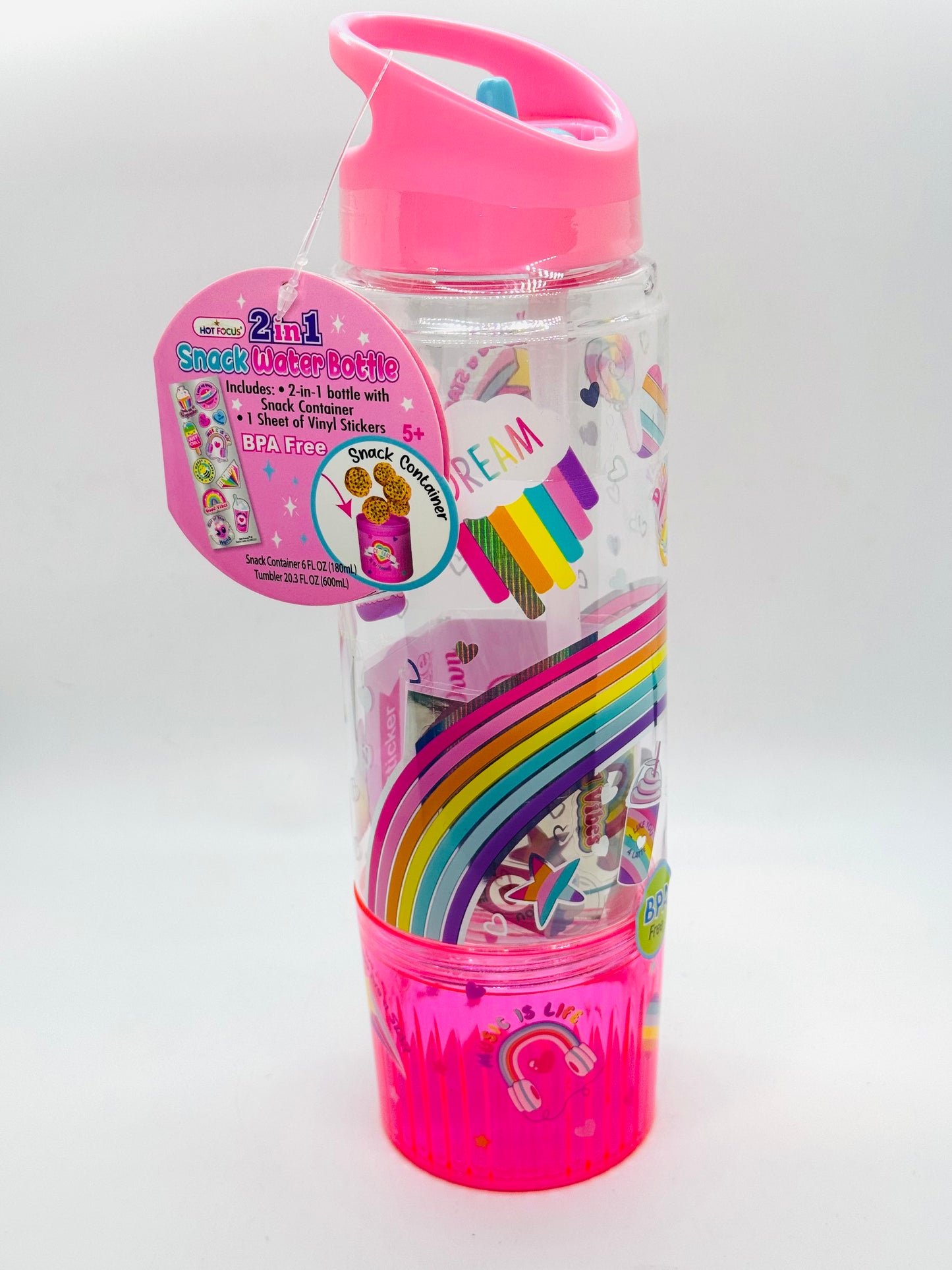 2/1 Rainbows Snack Water Bottle