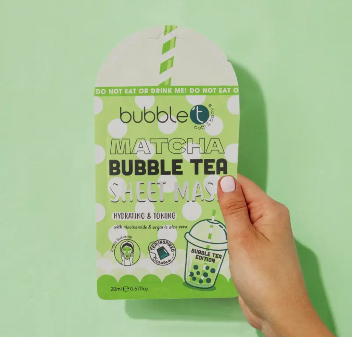 Bubble Tea Matcha Sheet Mask
