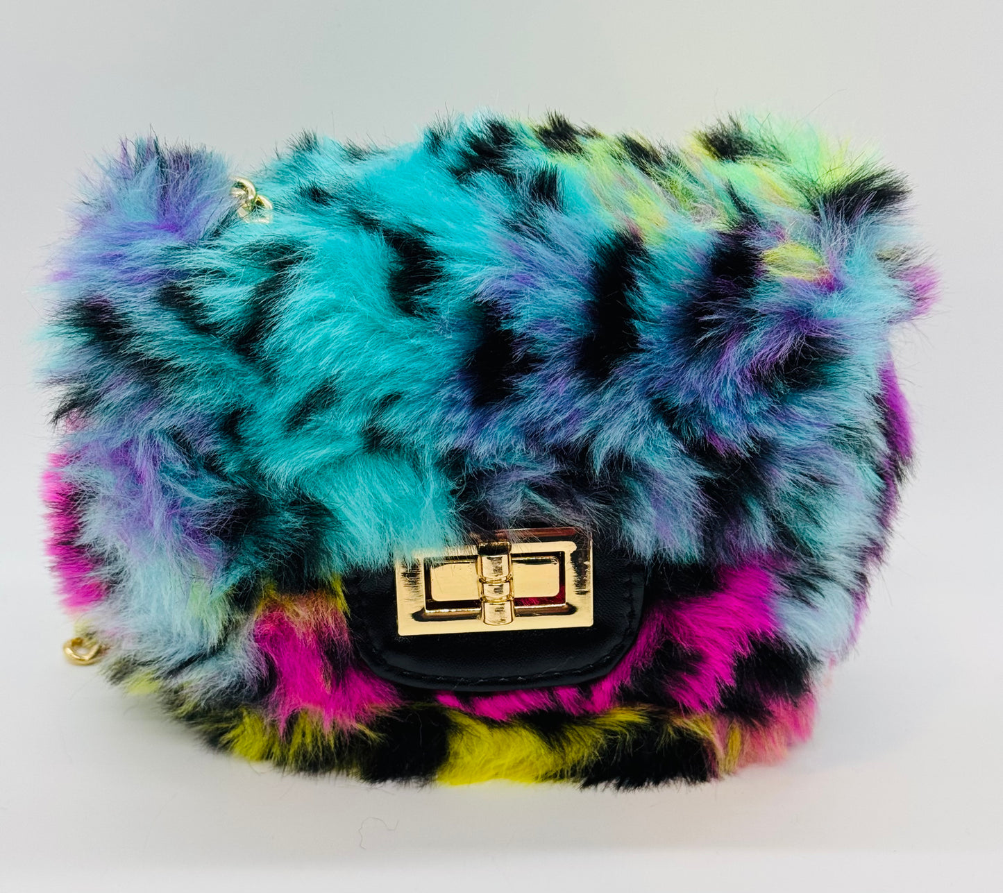Paige Multicolor Faux Fur Bag