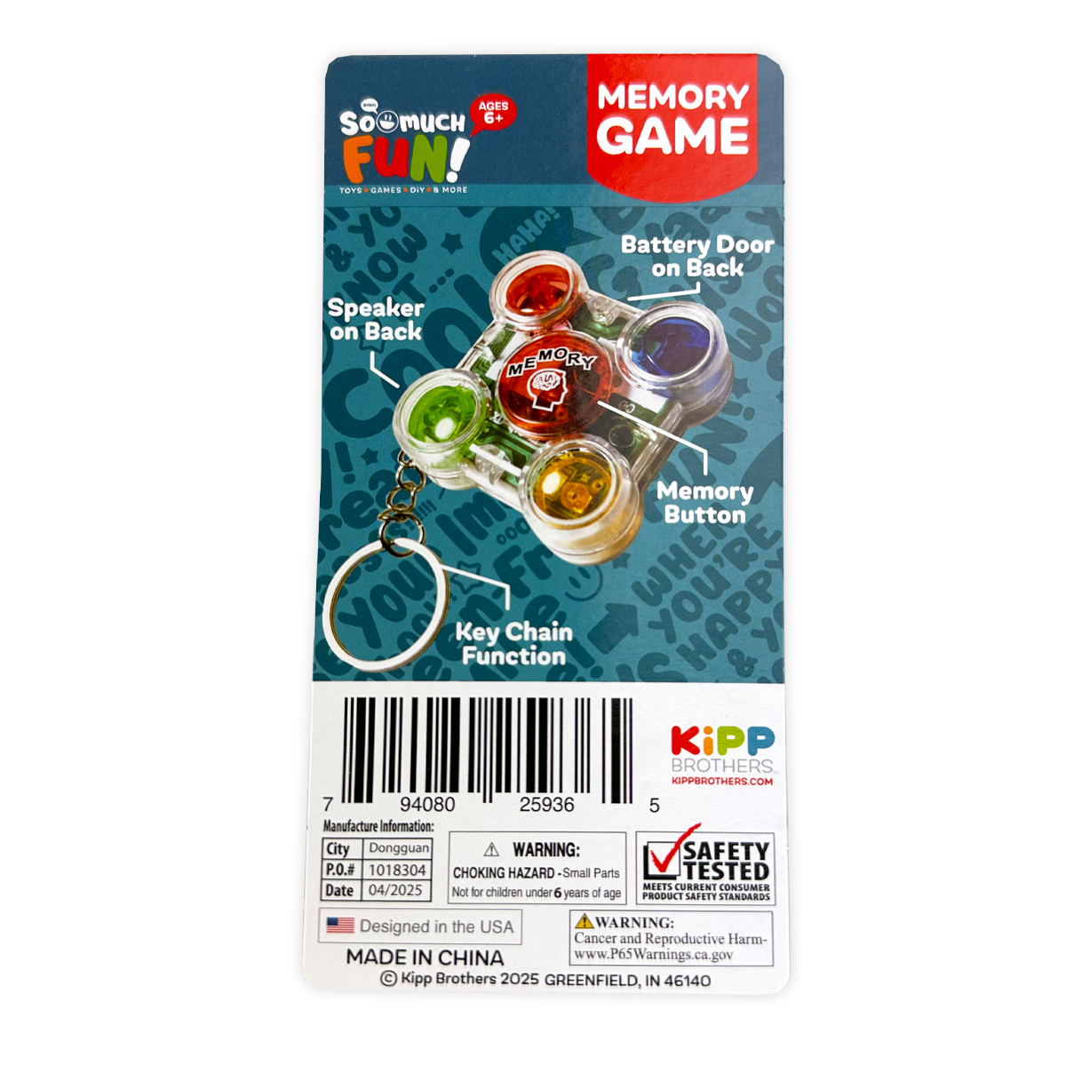 Mini Memory Game Keychain
