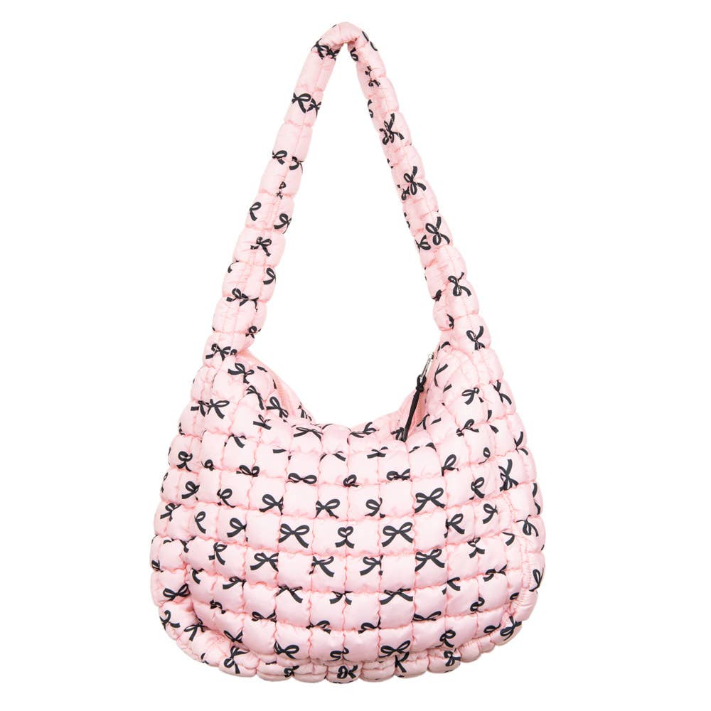 Mini Bows Oversized Puffer Tote