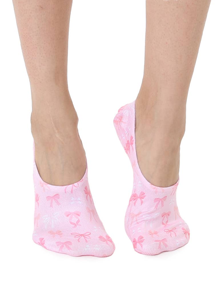 No-Show Liner Socks - Ribbon Bows