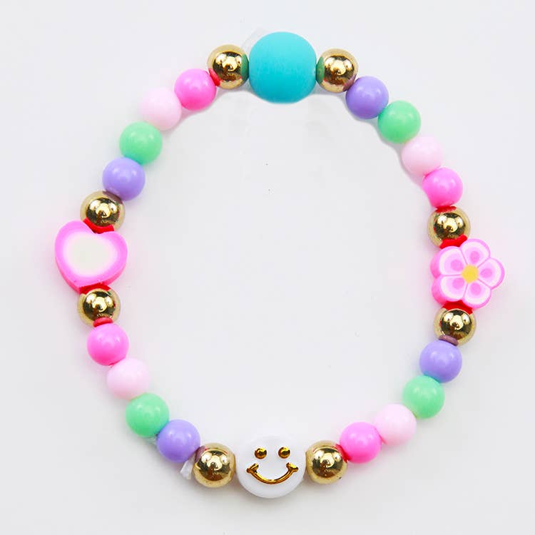 Neon Smile Heart Bracelet