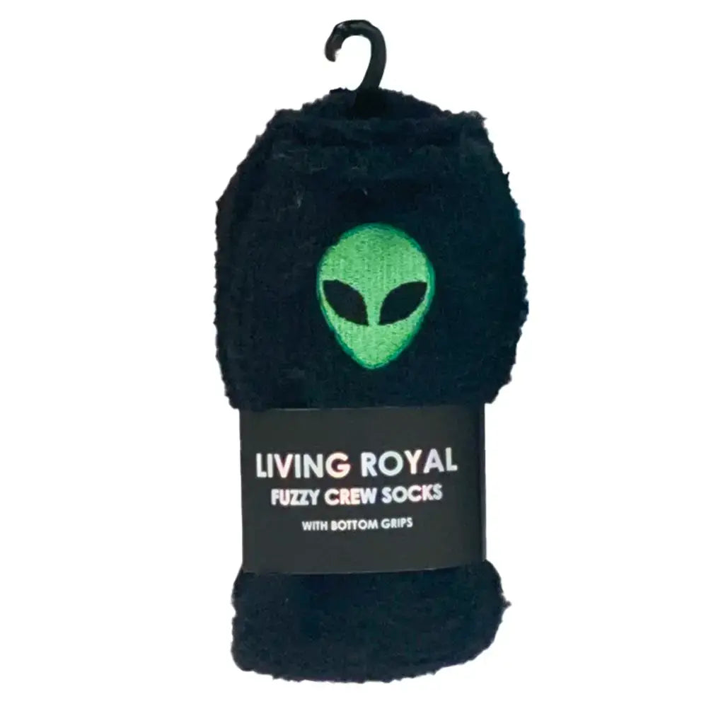 Fuzzy Crew Socks - Protective Evil Eyes - Light Blue