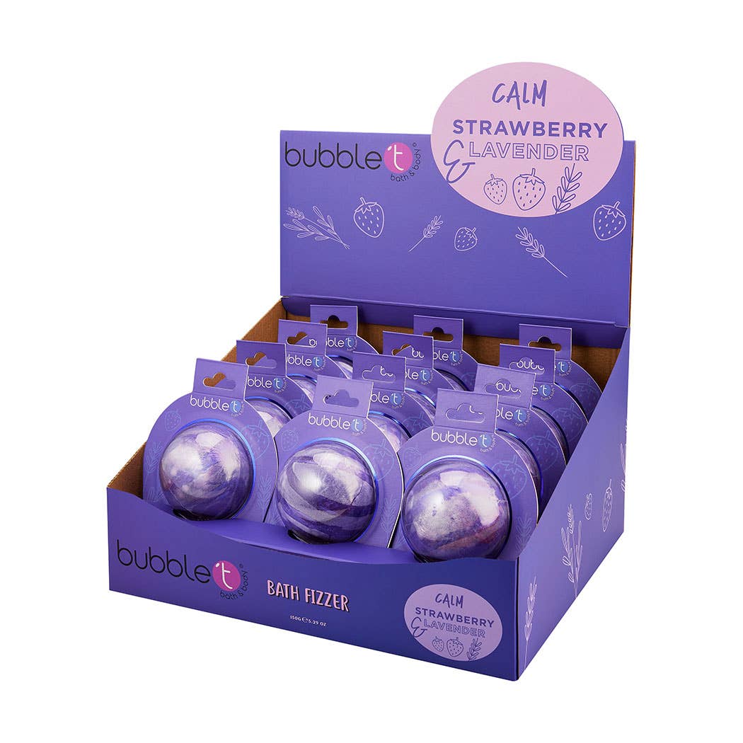 Calm Bath Fizzer - Strawberry & Lavender