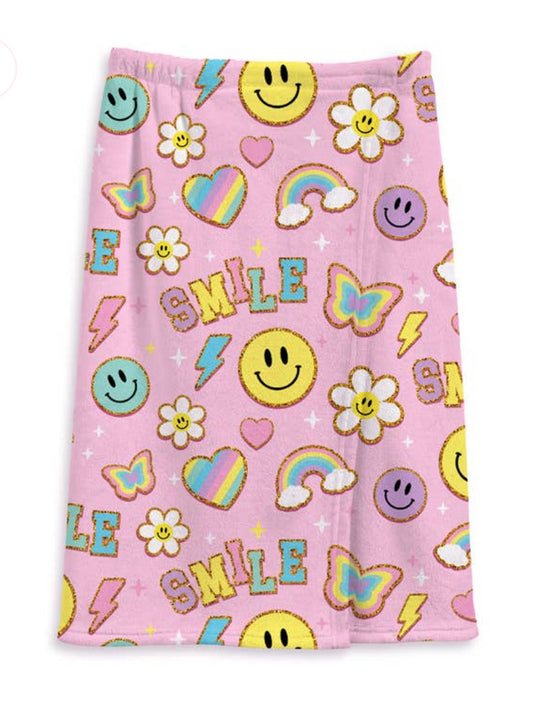 Patch Print Plush Spa Wrap