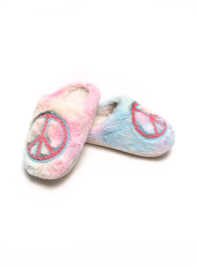 Kids Rainbow Peace Slipper