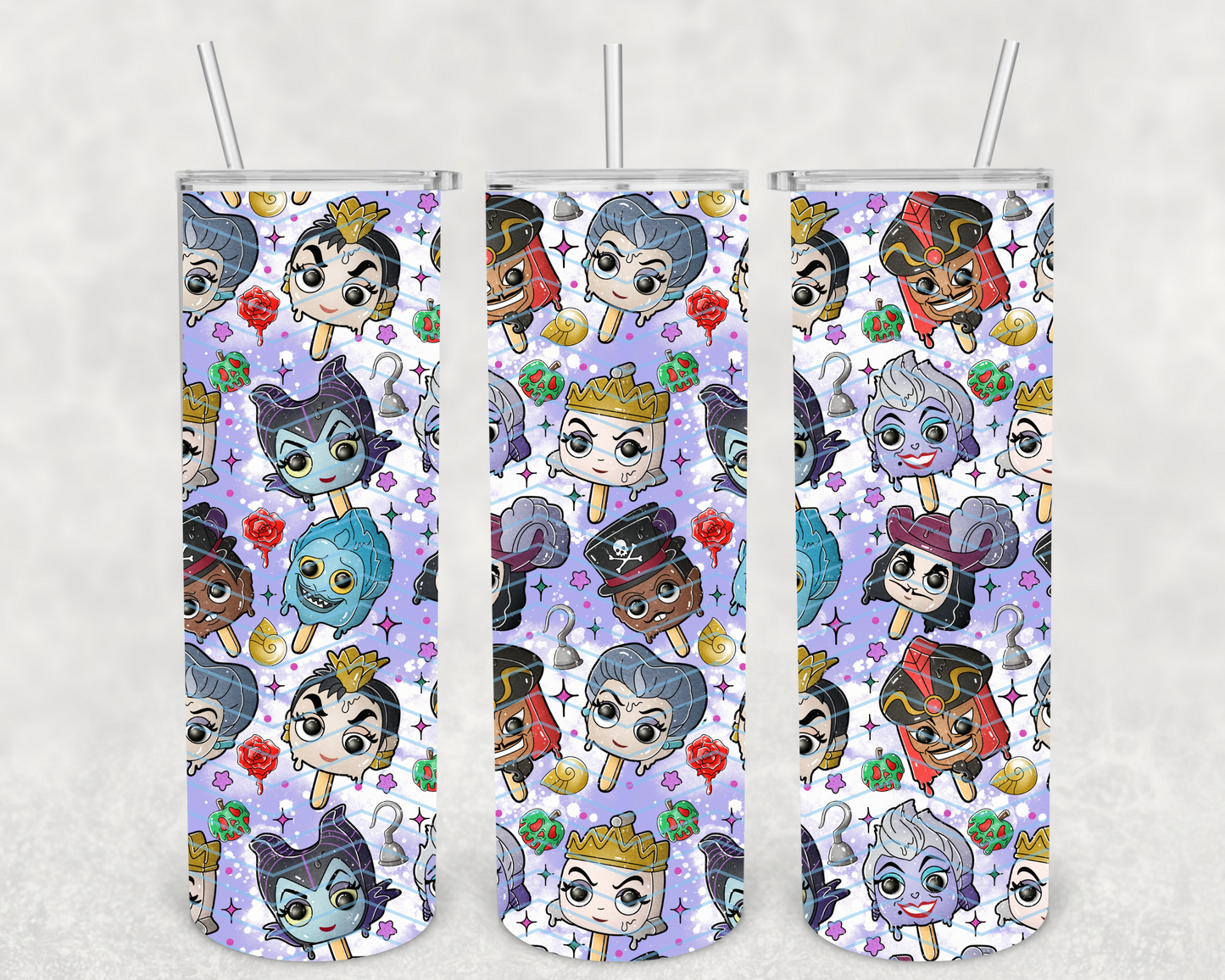 Villains Popsicles Tumbler: 20oz Stainless steel