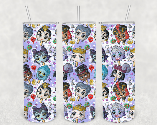 Villains Popsicles Tumbler: 20oz Stainless steel