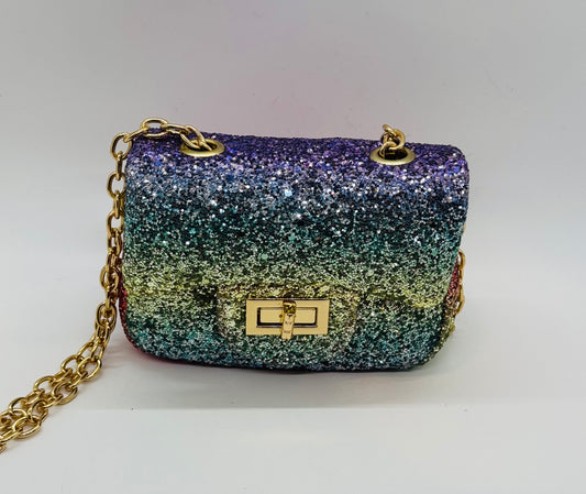 Bella Rainbow Glitter Mini Purse