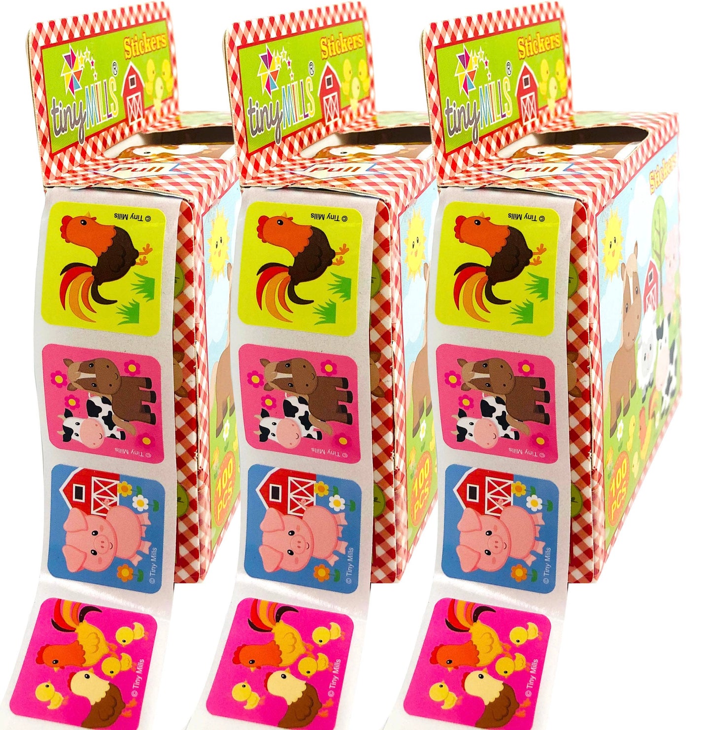 Farm Stickers 100 Stickers/Dispenser