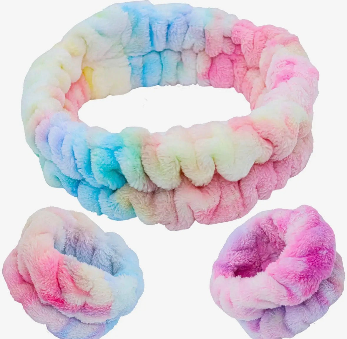 Spa Tie Dyed Headband & Wristband Set