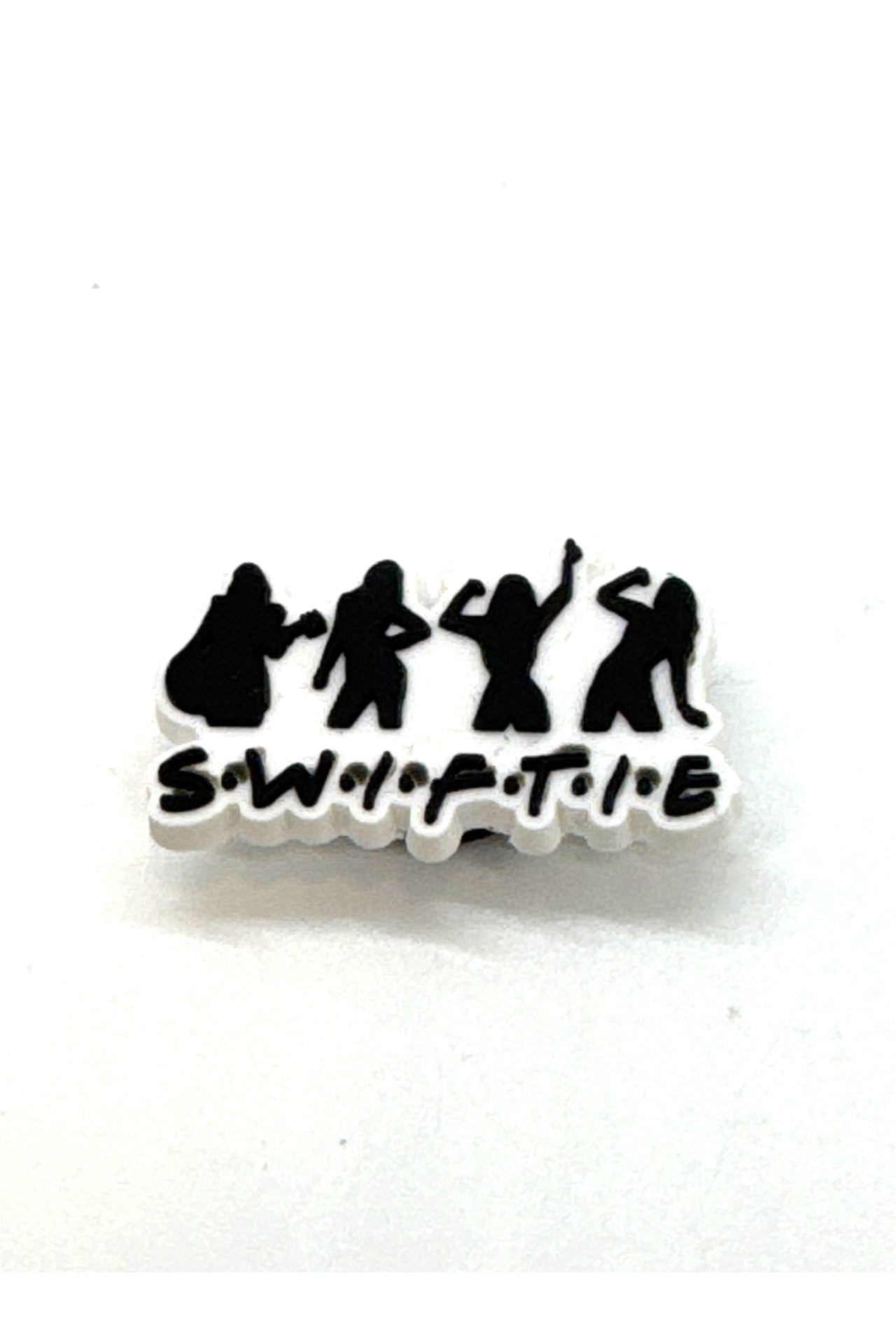 Swiftie black & white shoe charm