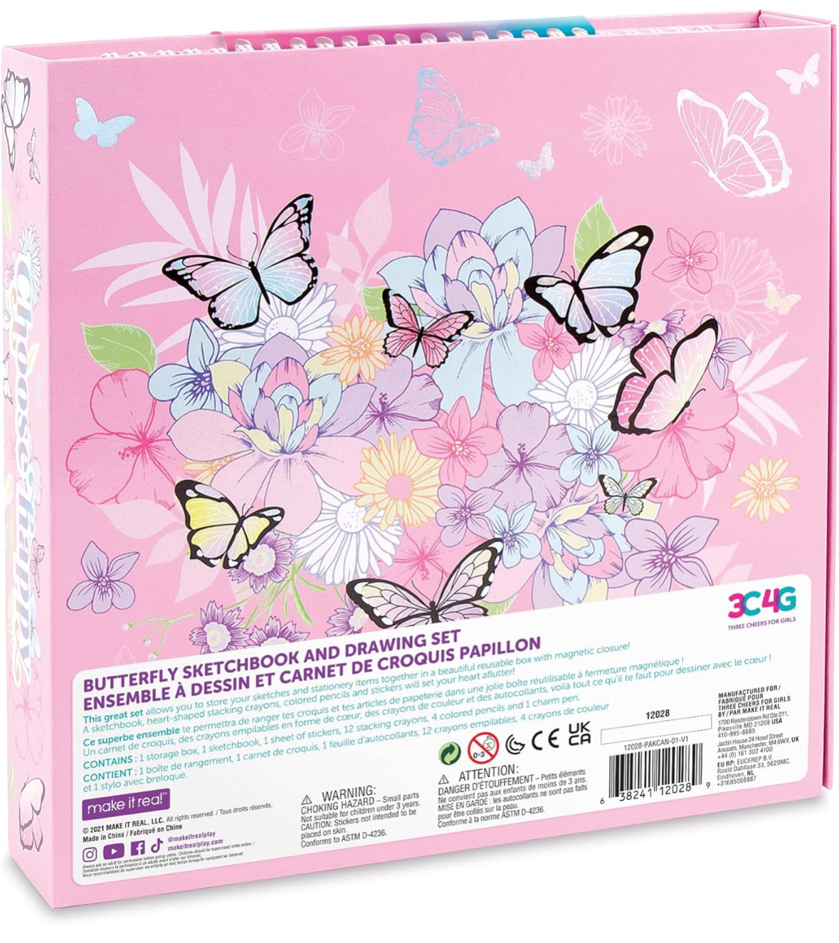 Choose Happy Butterfly Sketchbook & Drawing Set