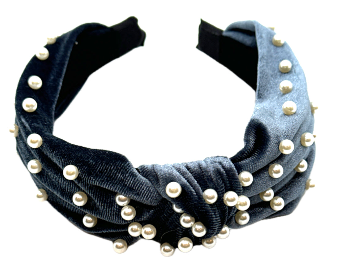 Pearl Velour Headband