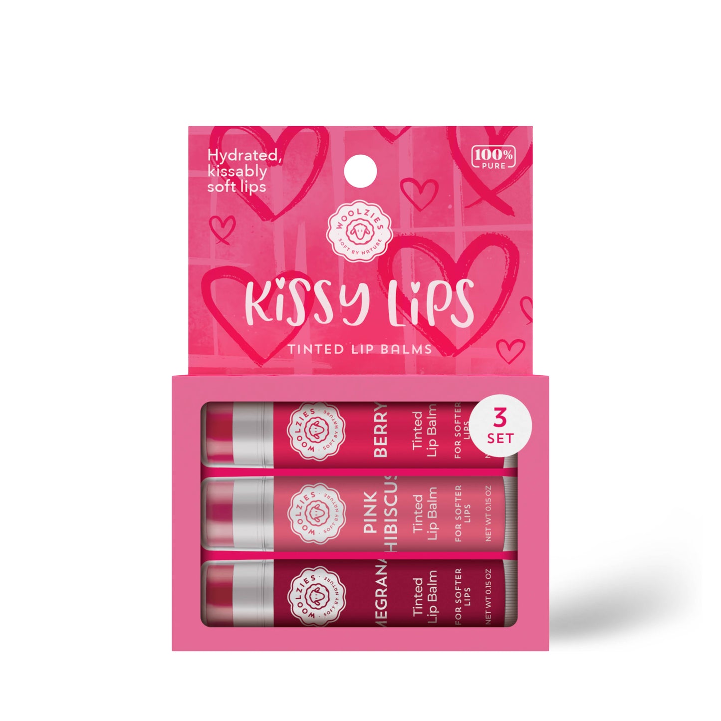 Kissy Lips Tinted Lip Balm Set of 3