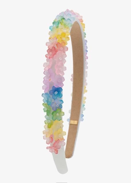 Bari Lynn Crystalized Pearl Flower Headband