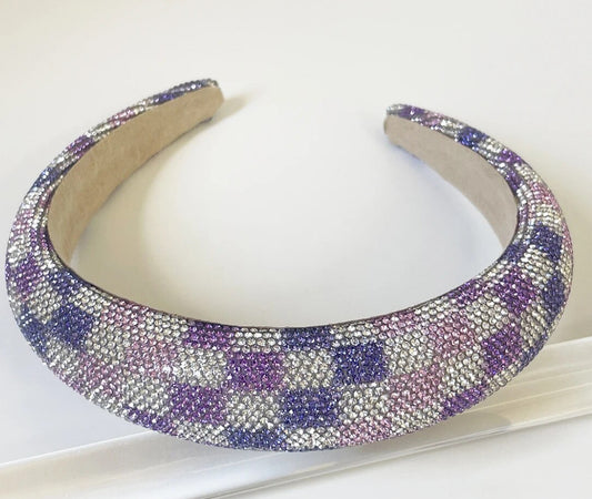 Bling purple padded headband