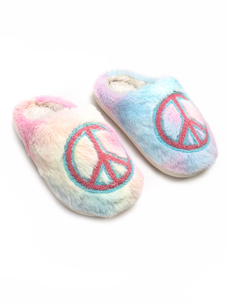 Kids Rainbow Peace Slipper