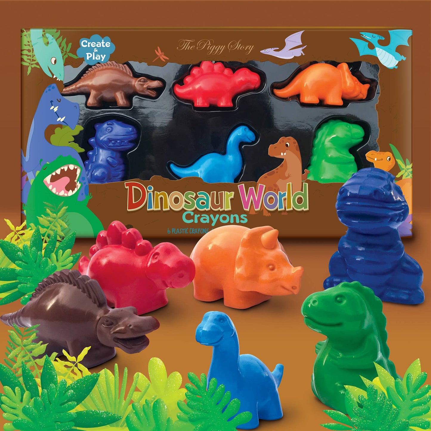 Dinosaur World Crayons of Fun Gift Set for Kids