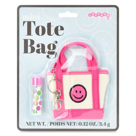 Mini Tote Bag Lip Balm Key Chain Set