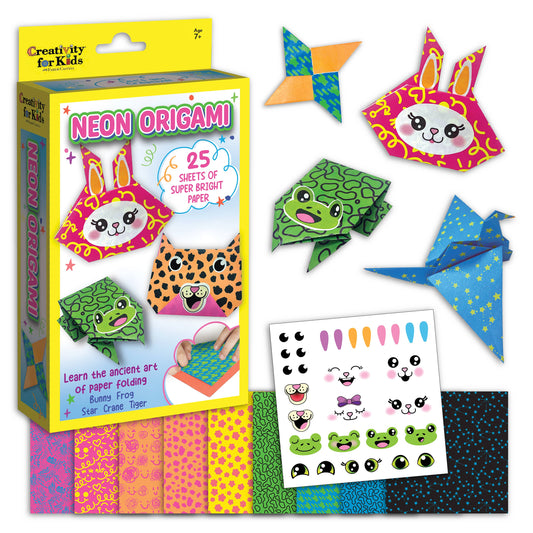 Neon Origami Mini Kit - DIY Craft for Kids