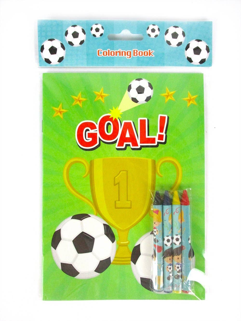 Soccer Coloring Books with Crayons