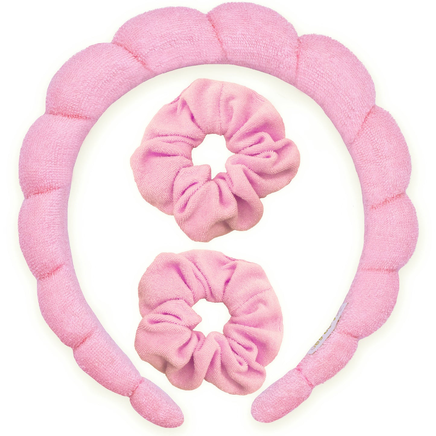 Spa Terry Headband & Scrunchie Wristband Set