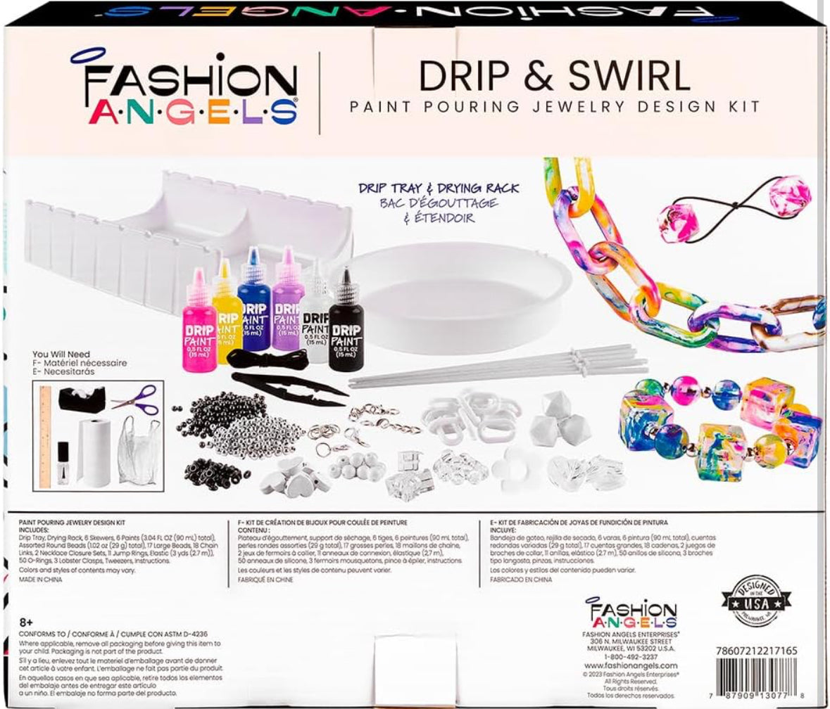 Drip & Swirl Paint Pouring Jewelry Design Kit