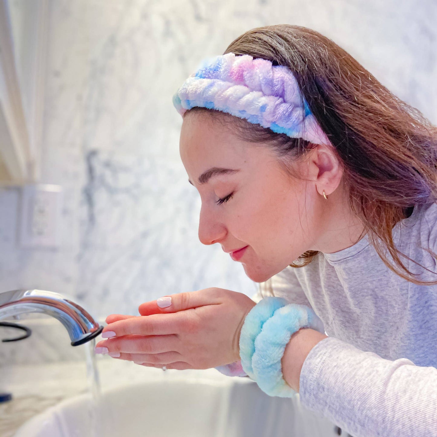 Tie Dyed Spa Headband & Wristband Set