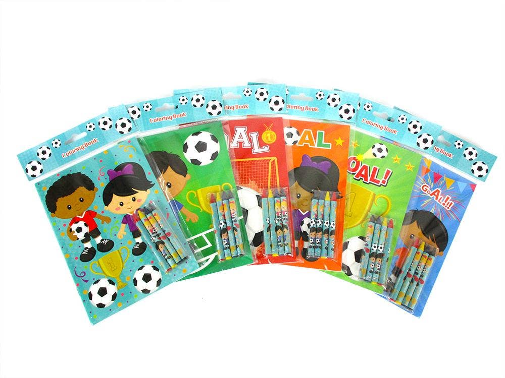 Soccer Coloring Books with Crayons