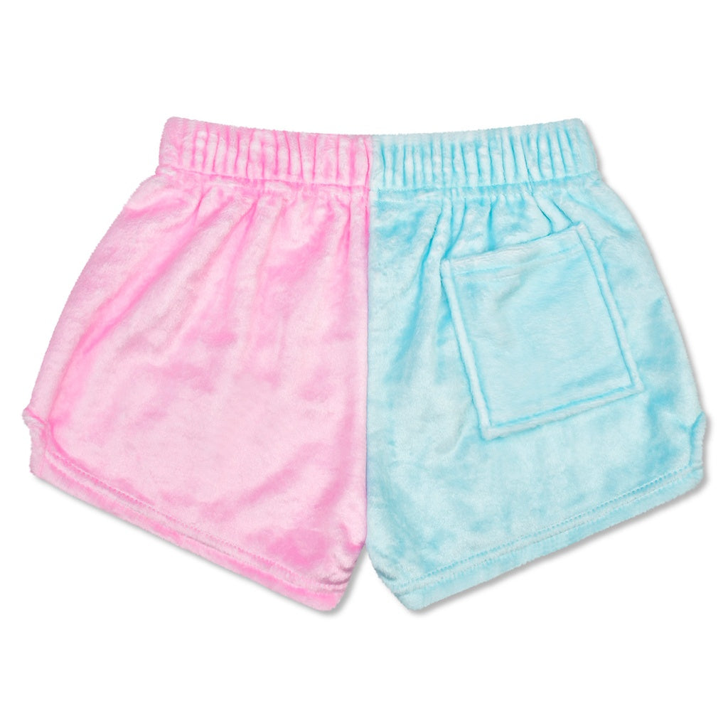 Candy Land Color Block Plush Shorts
