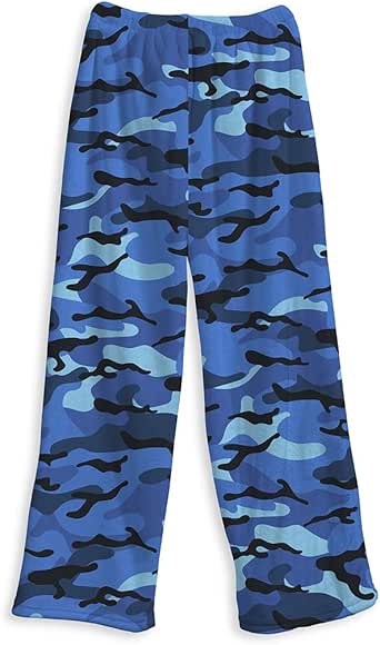 Blue Camo Fuzzy Pants