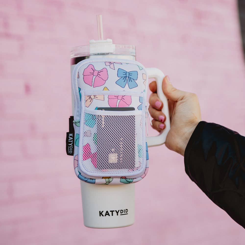 Multicolored  Bow Tumbler Zipper  Poich