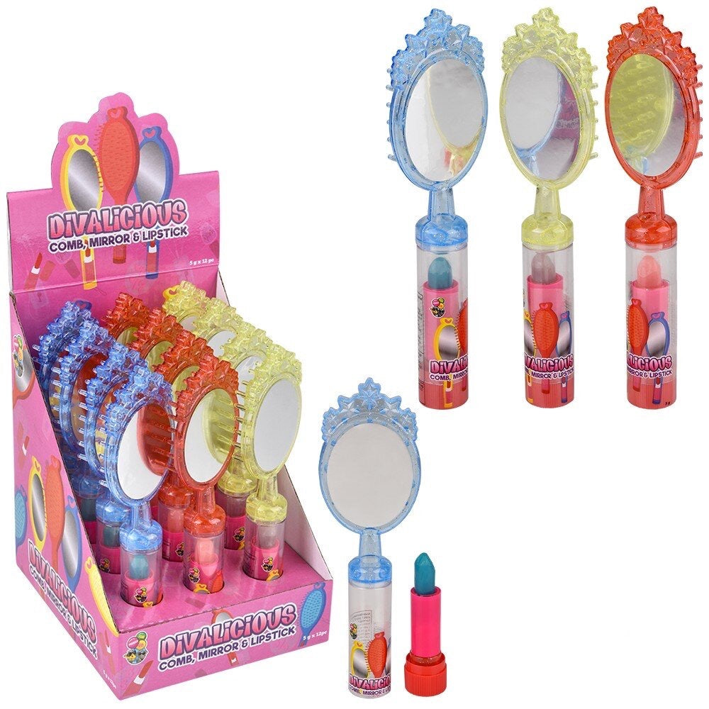 Divalicious Comb, Mirror, and lipstick lollypop