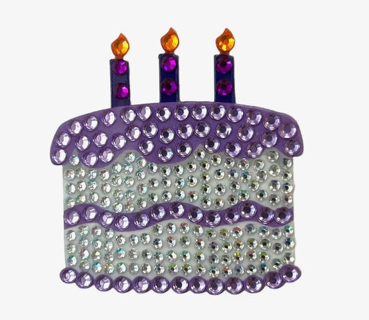 StickerBeans Purple Birthday Cake