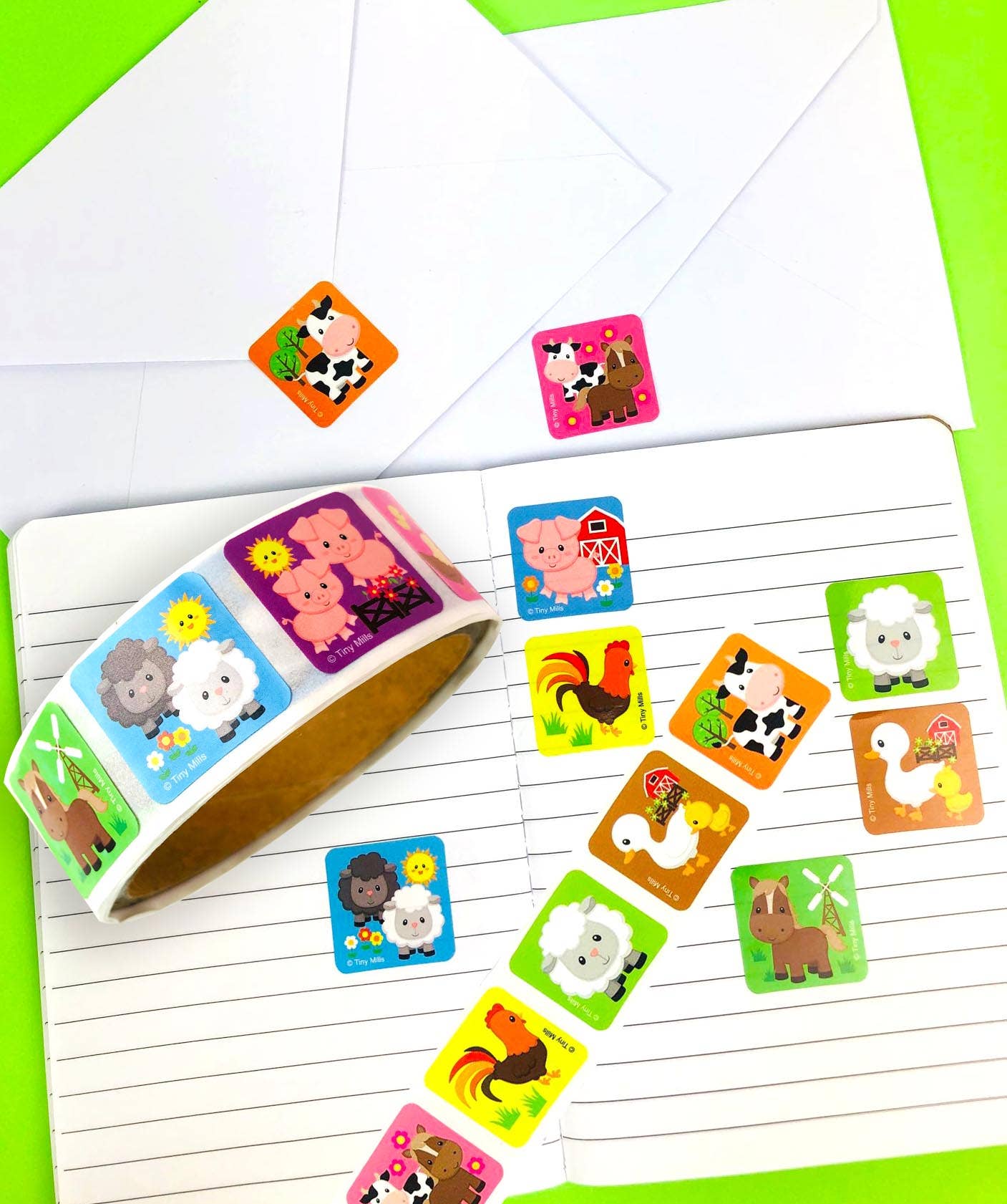 Farm Stickers 100 Stickers/Dispenser